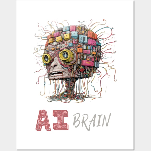 AI Brain Wall Art by FrogandFog